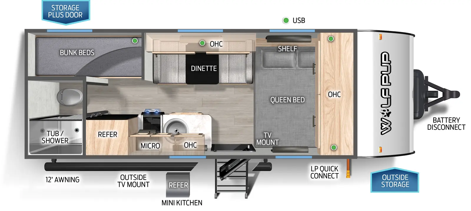 Cherokee 16BHSBL Floorplan